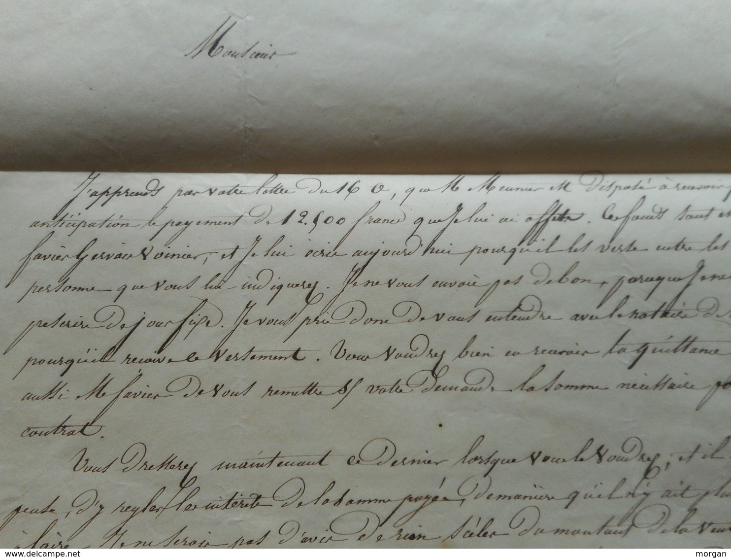 1841, CACHET A DATE SUR LETTRE DE MATHIEU DE DOMBASLE, 1841, CHARMES A NANCY,  LORRAINE, ROVILLE