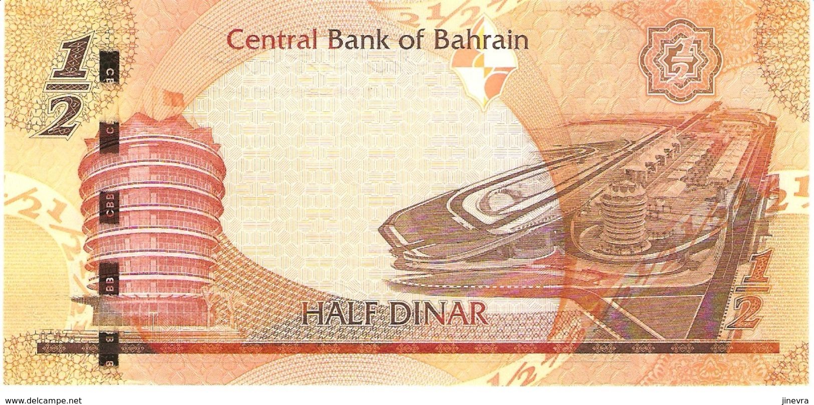 BAHRAIN 1/2 DINAR 2007 PICK 25 UNC - Bahrain