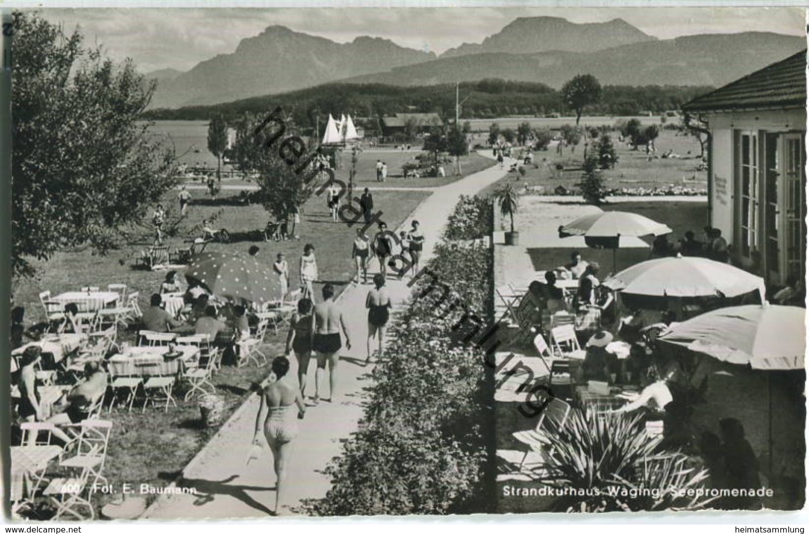 Waging - Strandkurhaus - Seepromenade - Foto-Ansichtskarte - Verlag Ernst Baumann Bad Reichenhall - Waging