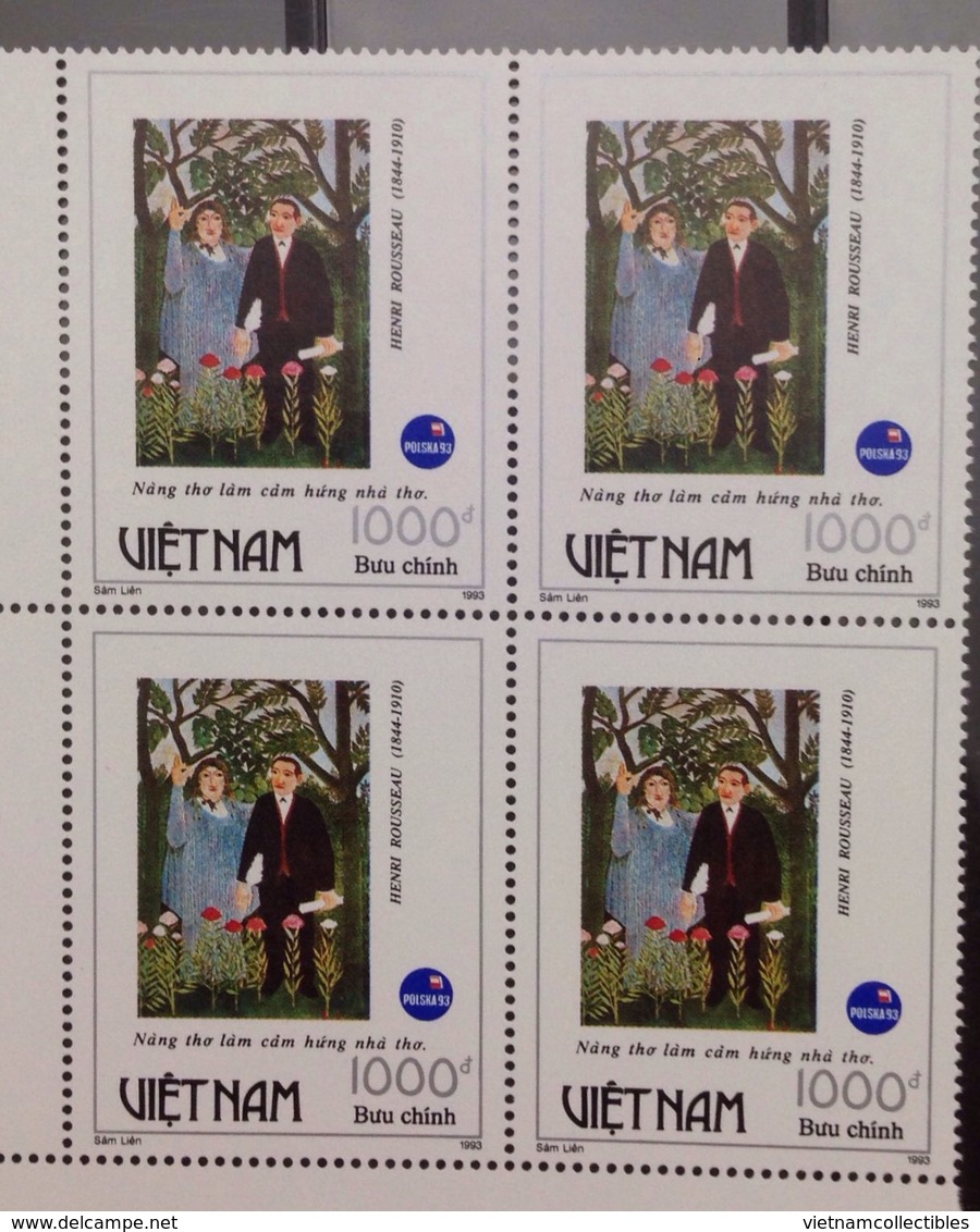 Block 4 Vietnam Viet Nam MNH Stamps 1993 : World Philatelic Exhibition / Art Paintings Of Henry Rousseau (Ms666) - Vietnam