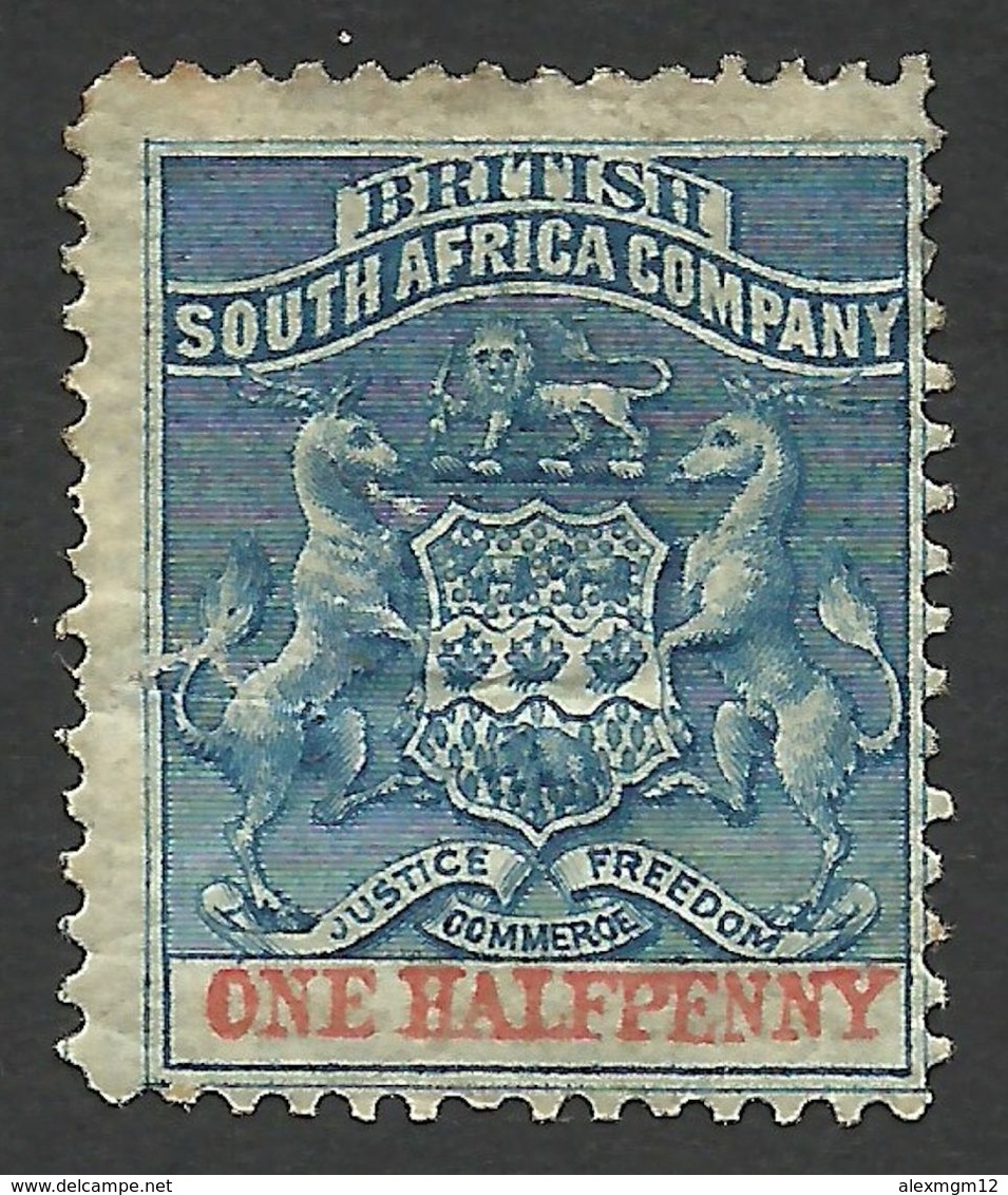 Rhodesia, British South Africa Company, 1/2 P, 1891, Sc # 1, Mi # 16, MH.. - Other & Unclassified