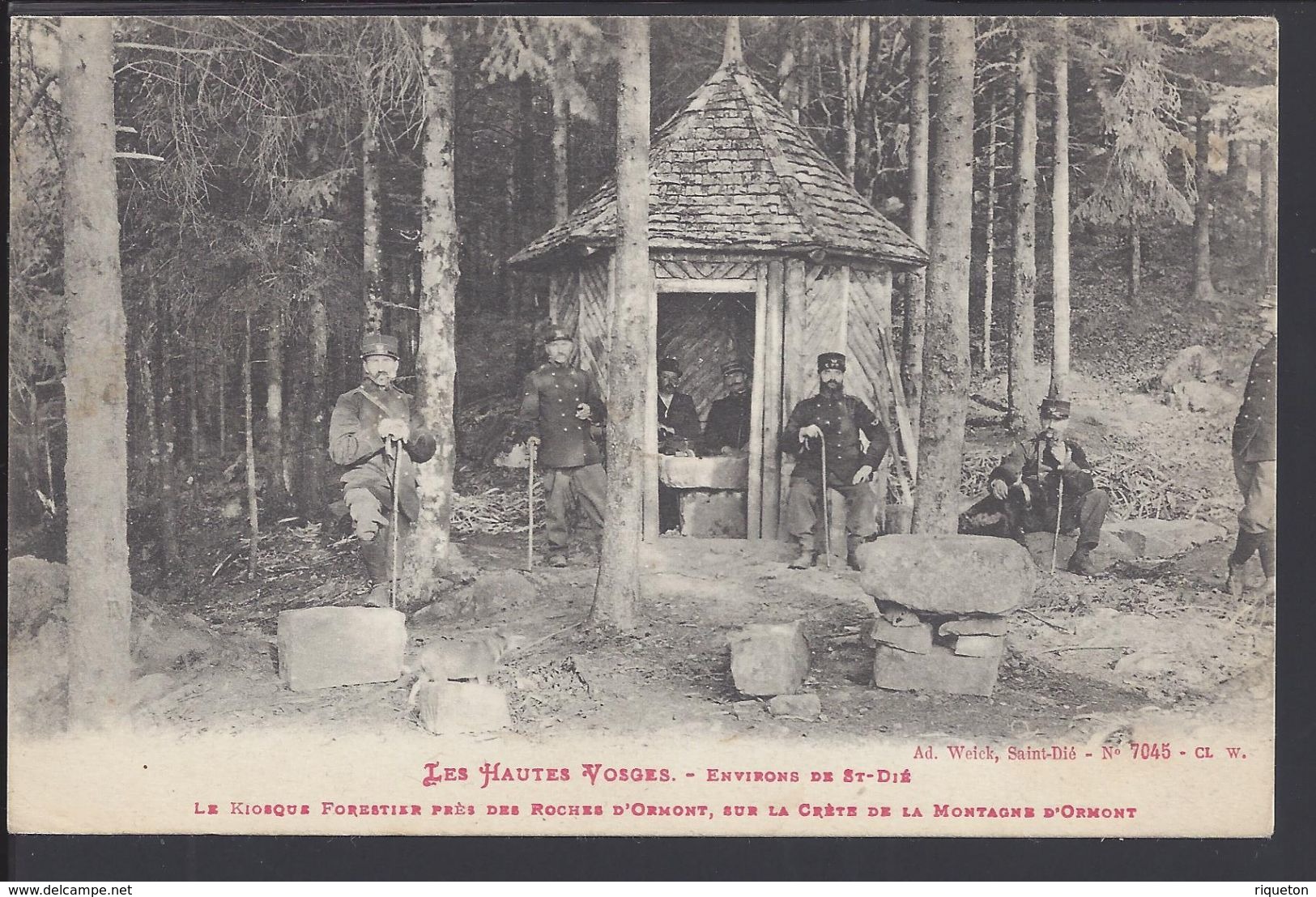 CPA 88 - Les Hautes Vosges - Le Kiosque Forestier Près Des Roches D'Ormont" Ed. Weick, Saint Dié - B/TB - - Saint Die