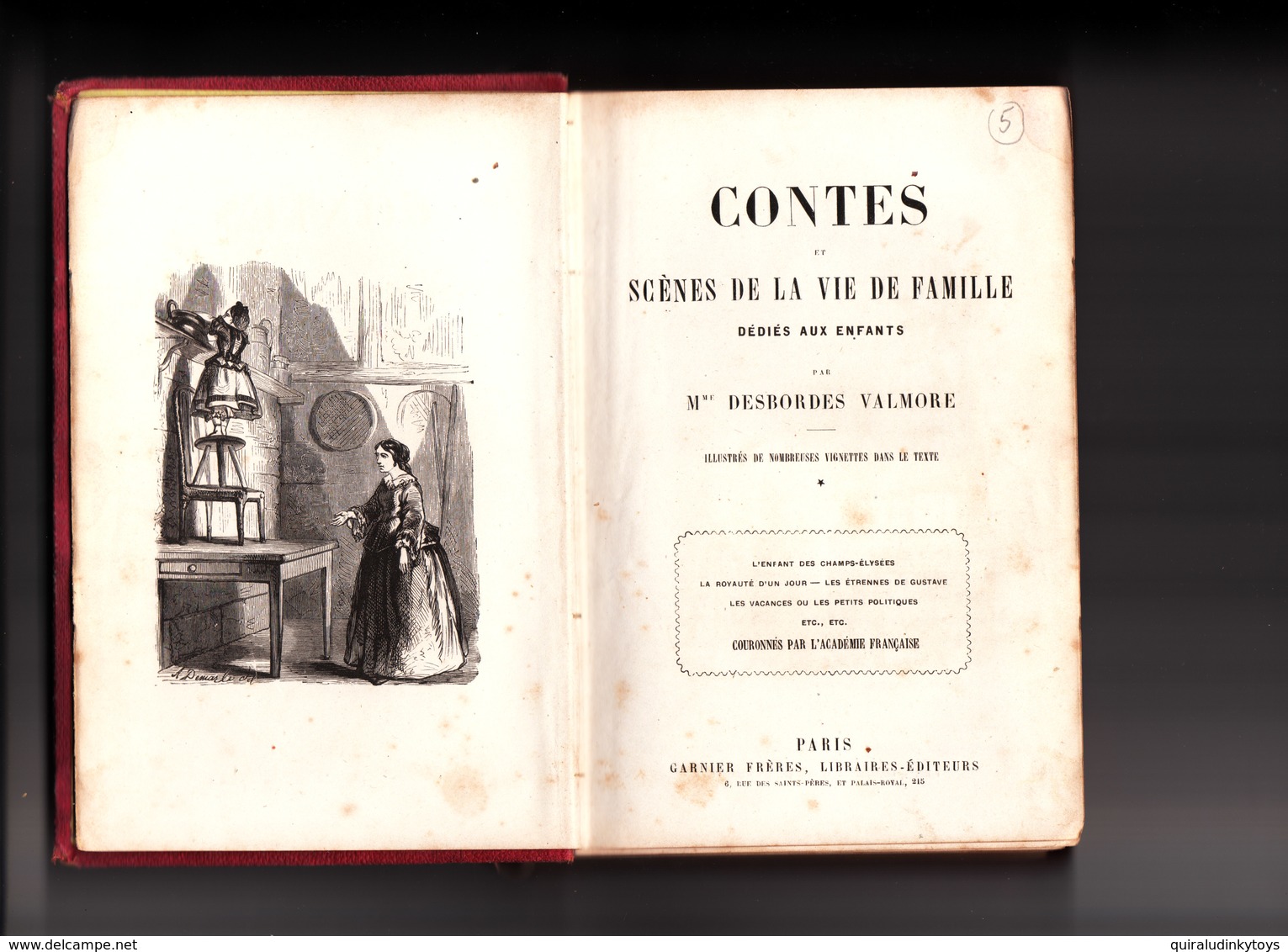 CONTES ET SCENES DE LA VIE DE FAMILLE Dédiés Aux Enfants Par Melle DESBORDES VALMORE - Autres & Non Classés