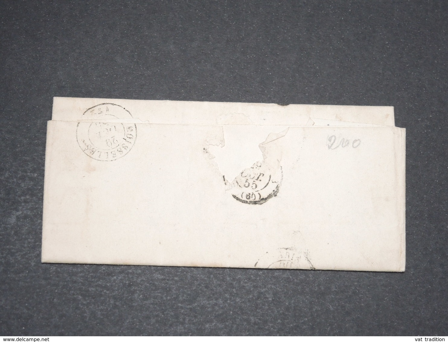 FRANCE  - Lettre De Louvres Pour Villiers Le Sec En 1855 , Affranchissement Napoléon - L 13961 - 1849-1876: Classic Period