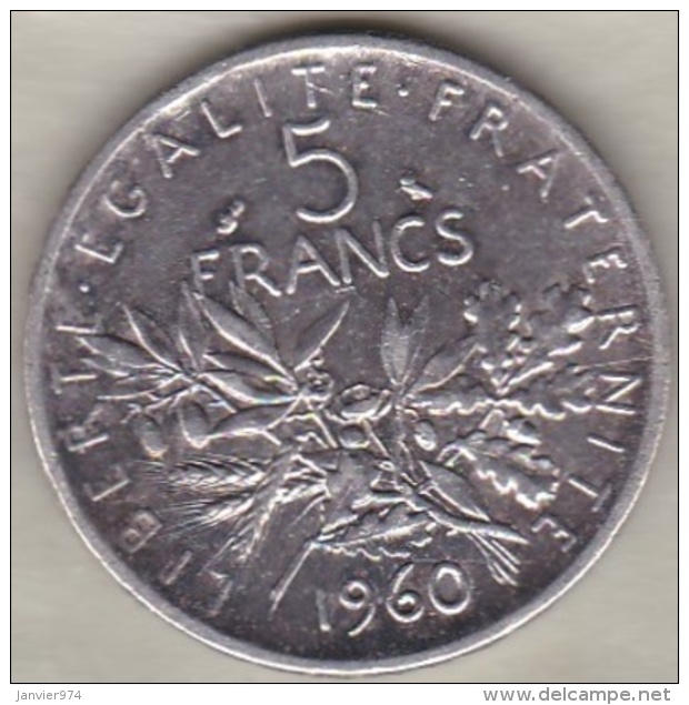 5 Francs Semeuse 1960 En Argent - Autres & Non Classés