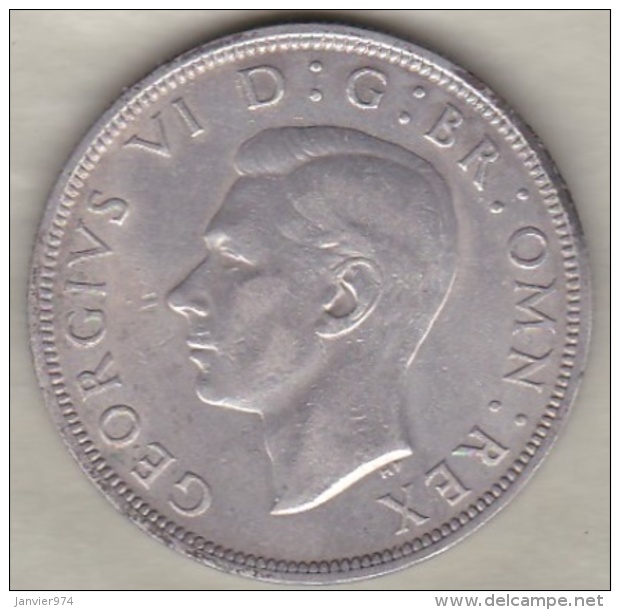 Grande Bretagne . &frac12; Crown 1939 . George VI. En Argent - K. 1/2 Crown