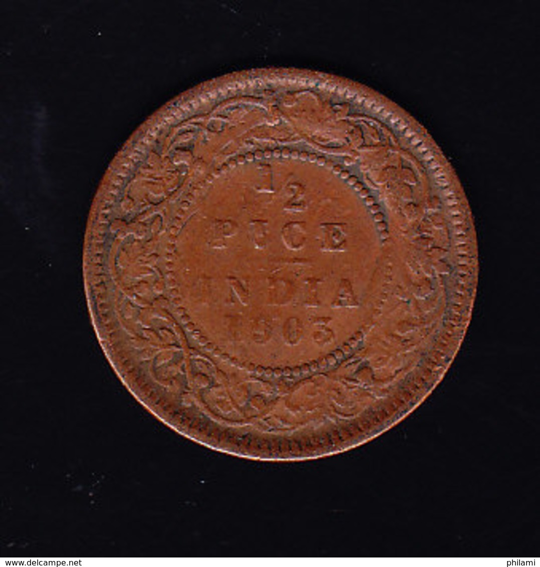 INDIA British  KM  499, 1/2 P,  1903.  (7P6) - Colonies