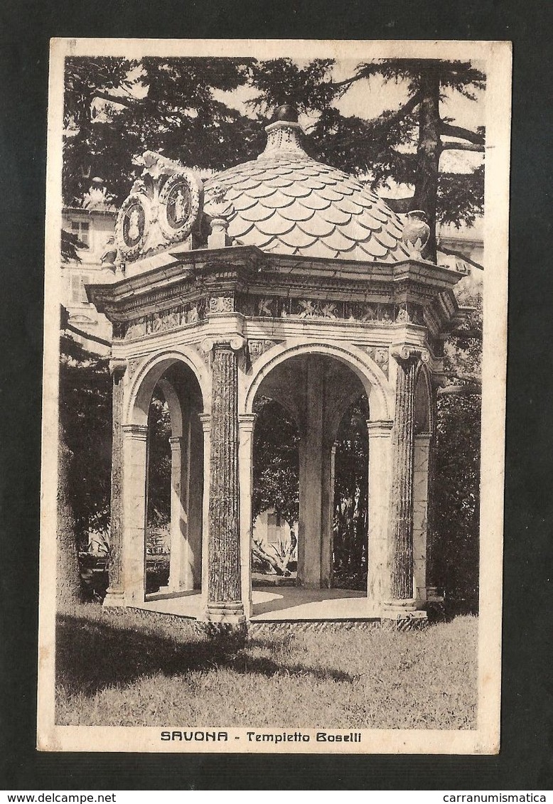 SAVONA - TEMPIETTO BOSELLI ( Spedita 1937 ) - Savona