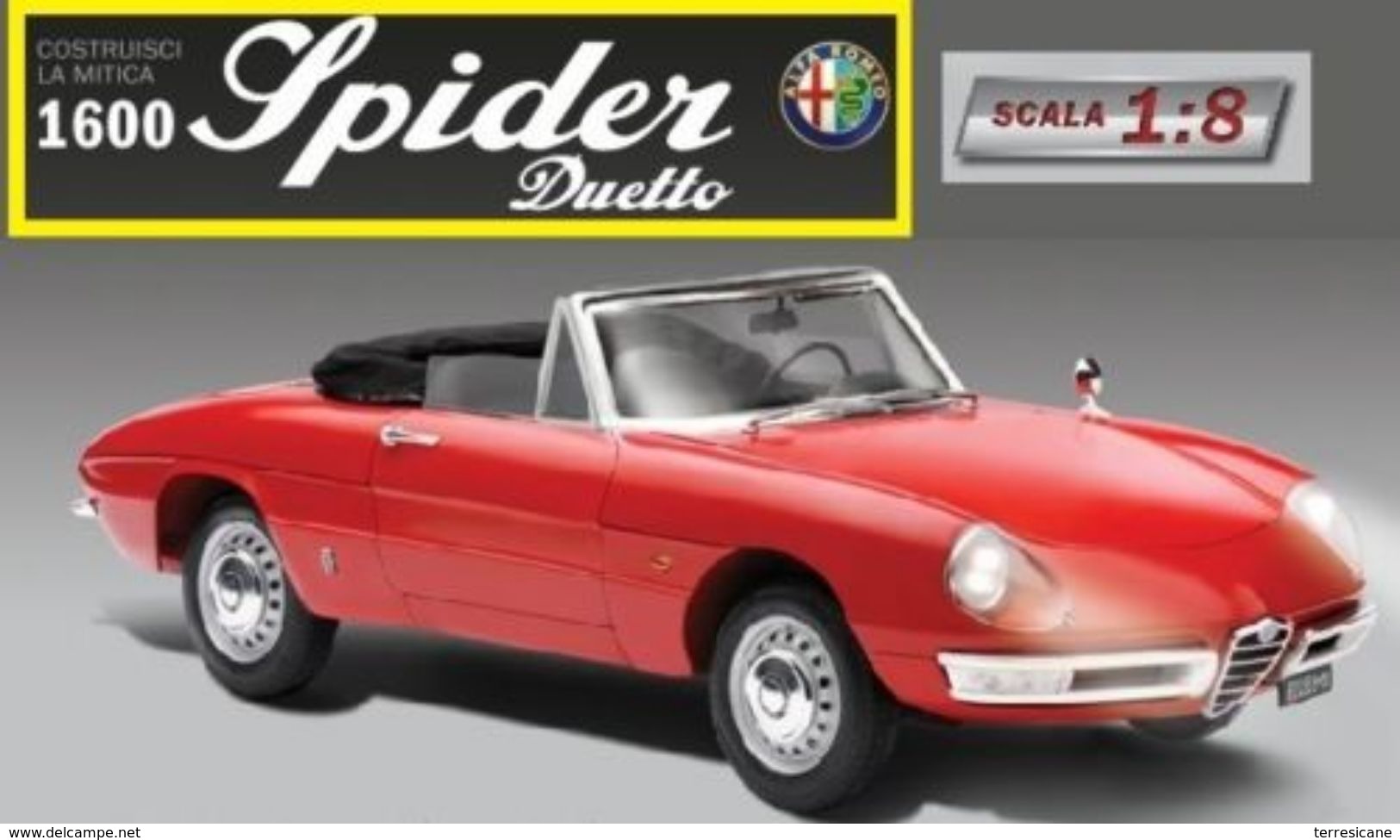 ALFA ROMEO 1600 SPIDER DUETTO SCALA 1:8	DA ASSEMBLARE 	HACHETTE - Altri & Non Classificati