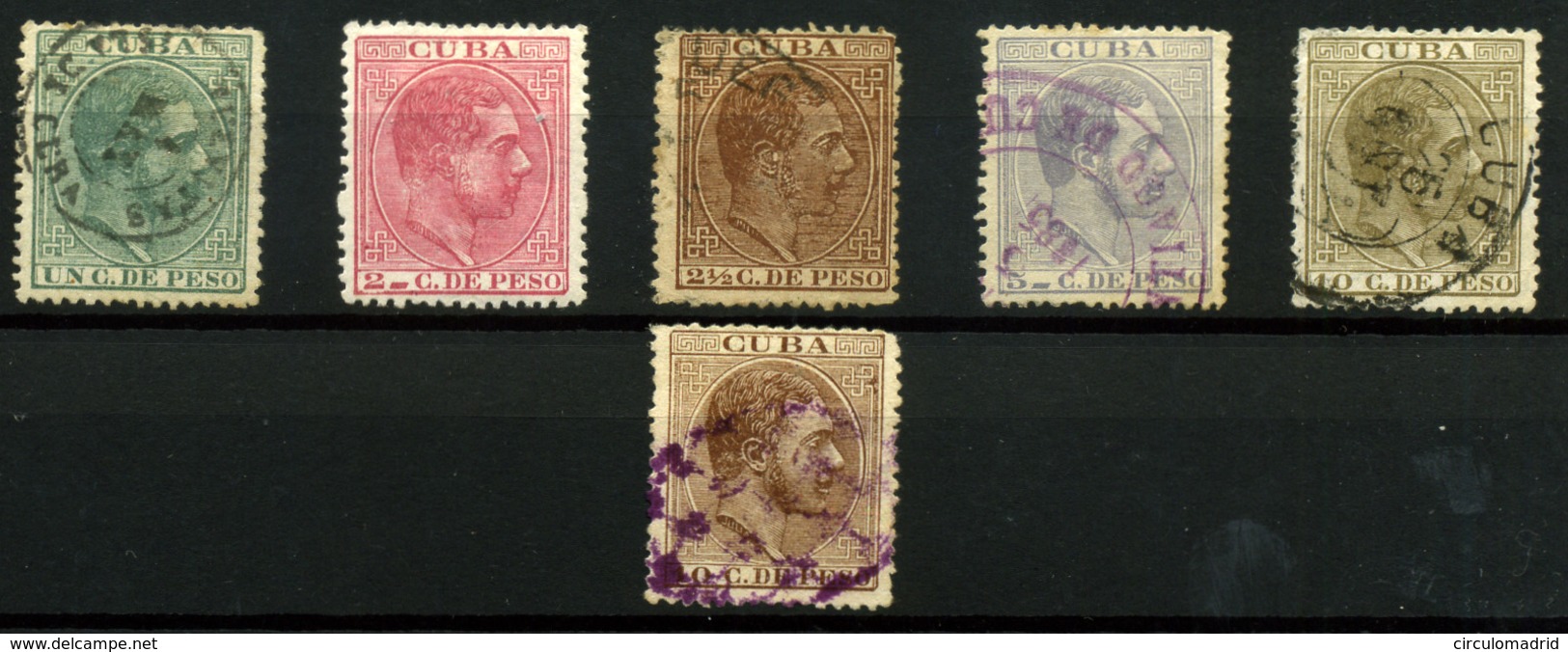 2128-Cuba Nº 68/73 - Cuba (1874-1898)