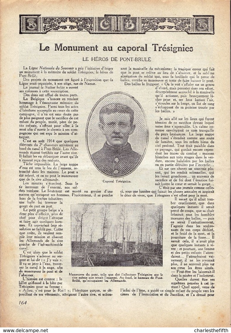 TOURING CLUB Du 1 Avril 1920 - Reportages De LA FRIGO - LE CAPORALTRESIGNIES - NOUVEAU SIEGE TOURING - Historische Documenten