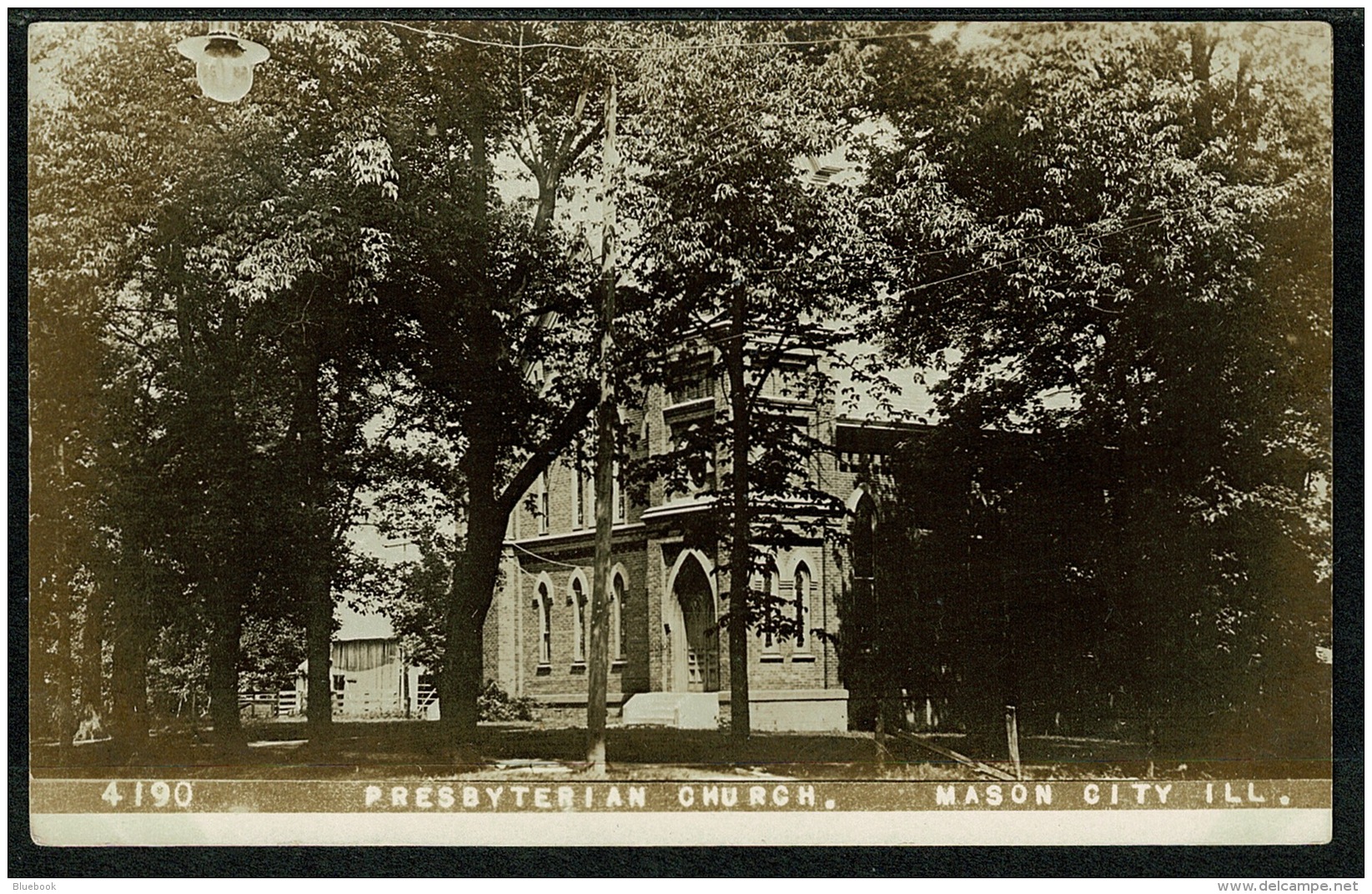 RB 1198 -  Early Real Photo Postcard - Presbyterian Church - Mason City Illinois USA - Autres & Non Classés