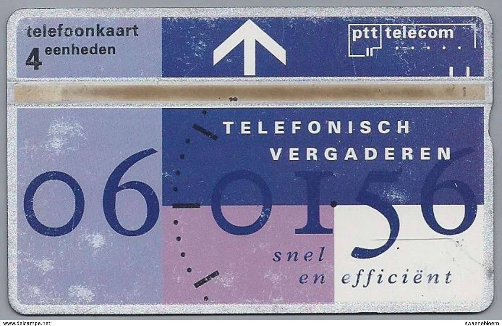 NL.- Telefoonkaart. PTT Telecom. 4 Eenheden. TELEFONISCH VERGADEREN Snel En Efficiënt. 327A. - Telecom