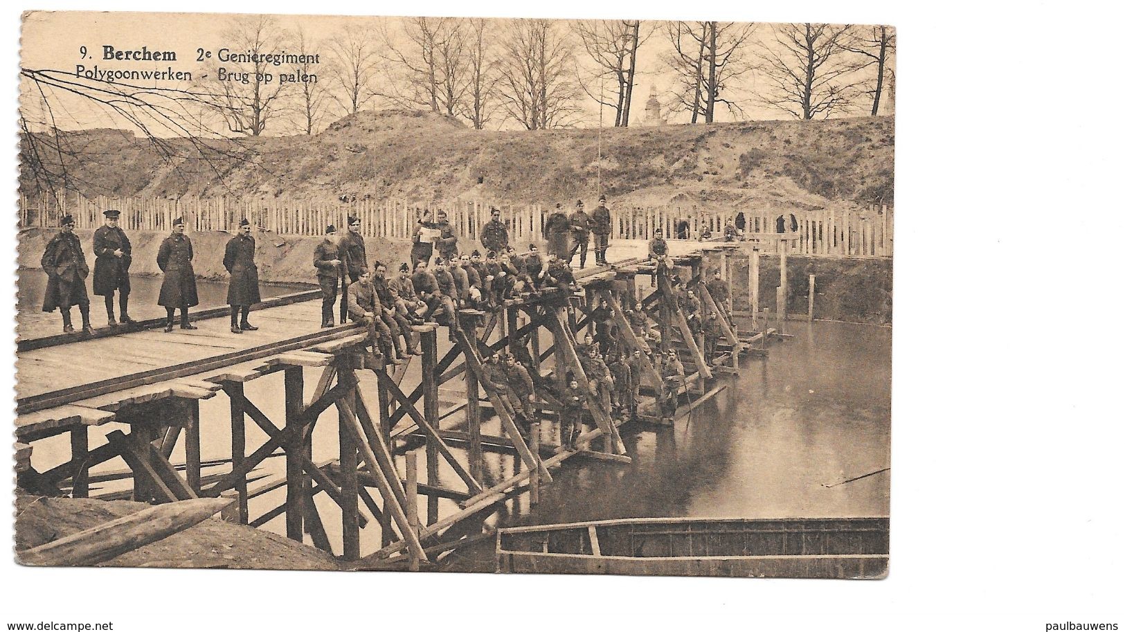 Antwerpen Berchem Militair, 2e Regiment, Brug Op Palen. - Antwerpen