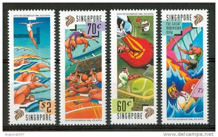 1996 Singapore "Atlanta 96" Gichi Olimpici Olympic Games Set MNH** Sin53 - Singapore (1959-...)