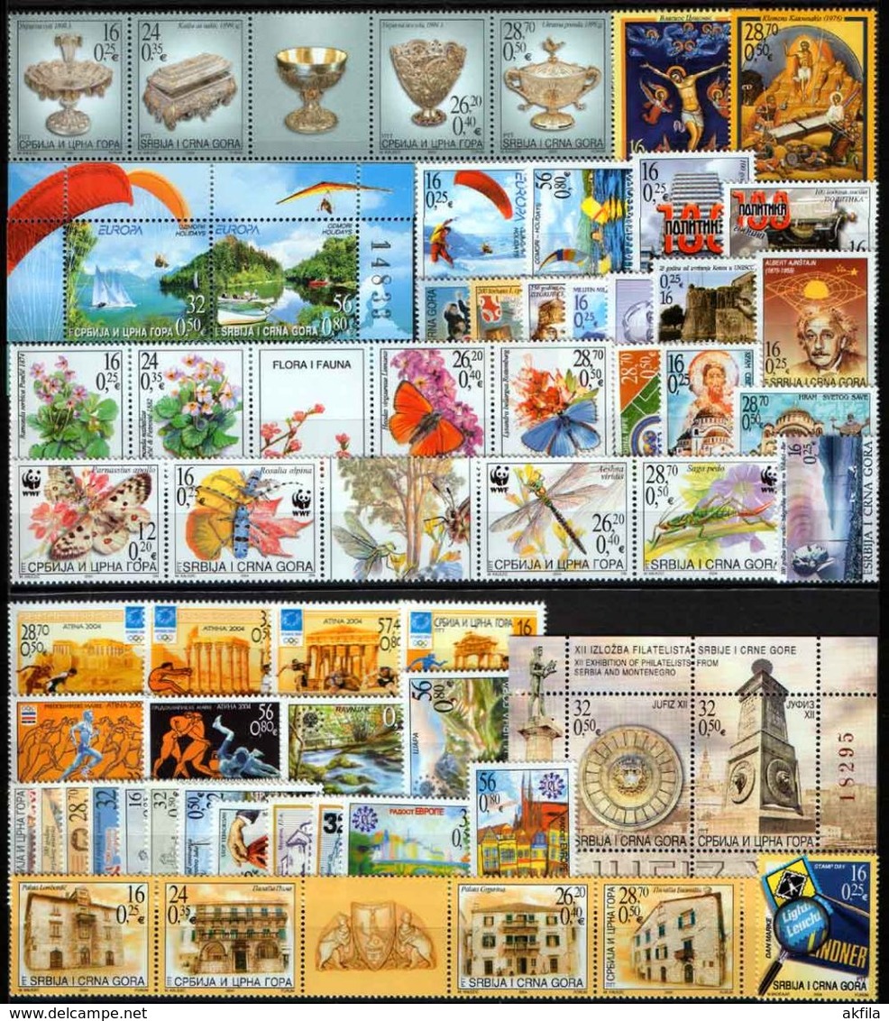 Yugoslavia (Serbia And Montenegro) 4 Complete Years From 2003 Till 20.6.2006, MNH (**) - Collections, Lots & Series