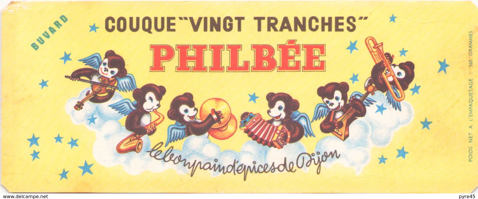 Buvard  " Philbée" Pain D'épices ( Pliures, Déchirures, Rousseurs ) 20,5 X 8.5 Cm - Honigkuchen-Lebkuchen