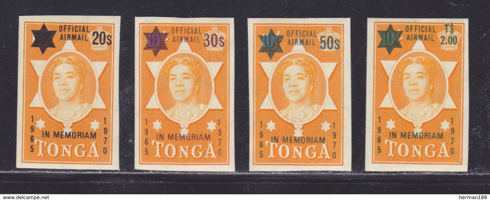 TONGA SERVICE AERIEN N°   37 à 40 ** MNH Neufs Sans Charnière, TB (D5367) Hommage à La Reine Salote Tupou III - Tonga (1970-...)