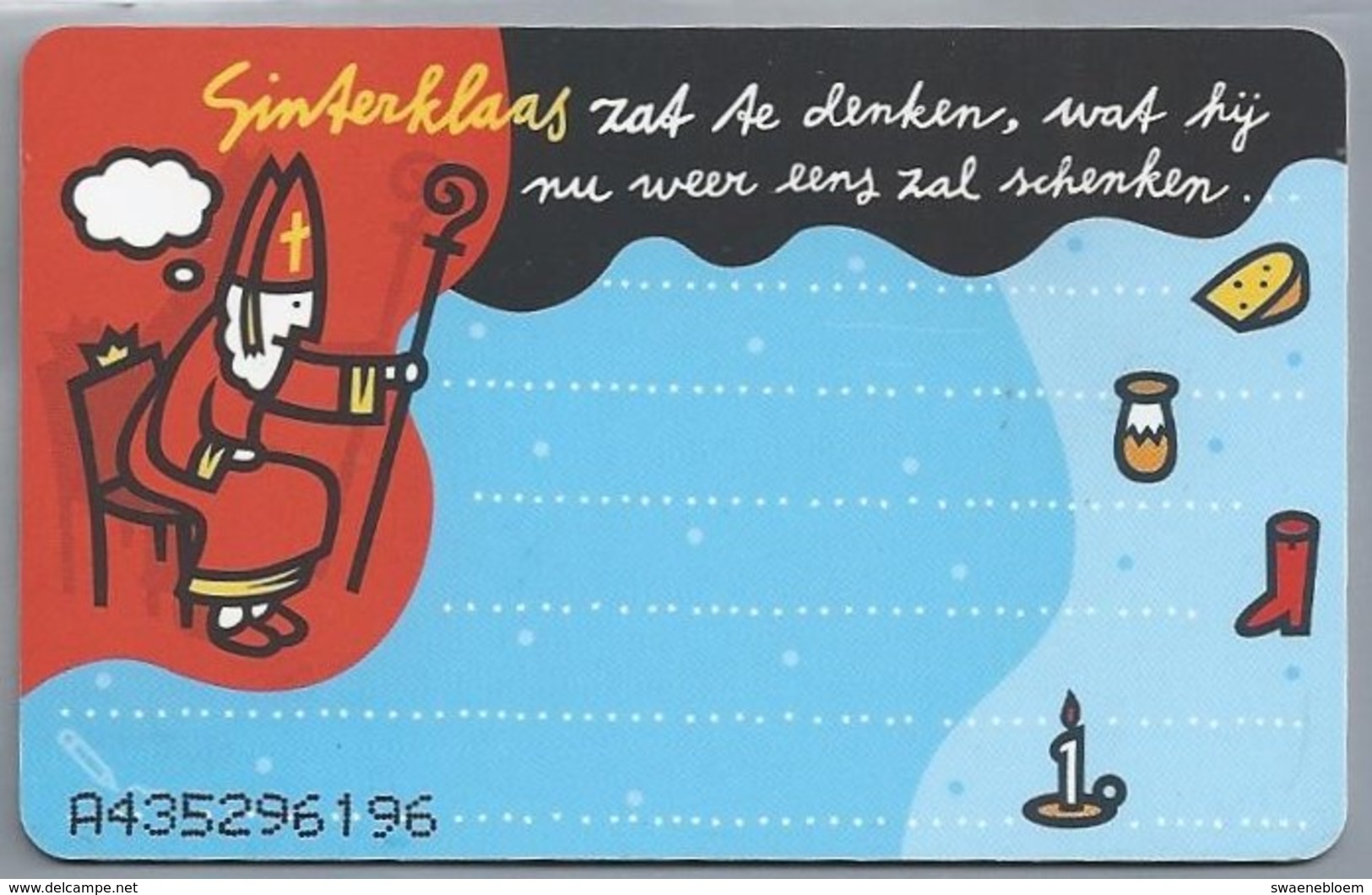 NL.- Telefoonkaart. PTT Telecom. 10 Gulden. Sinterklaas Zat Te Denken, ... A435 - Andere & Zonder Classificatie
