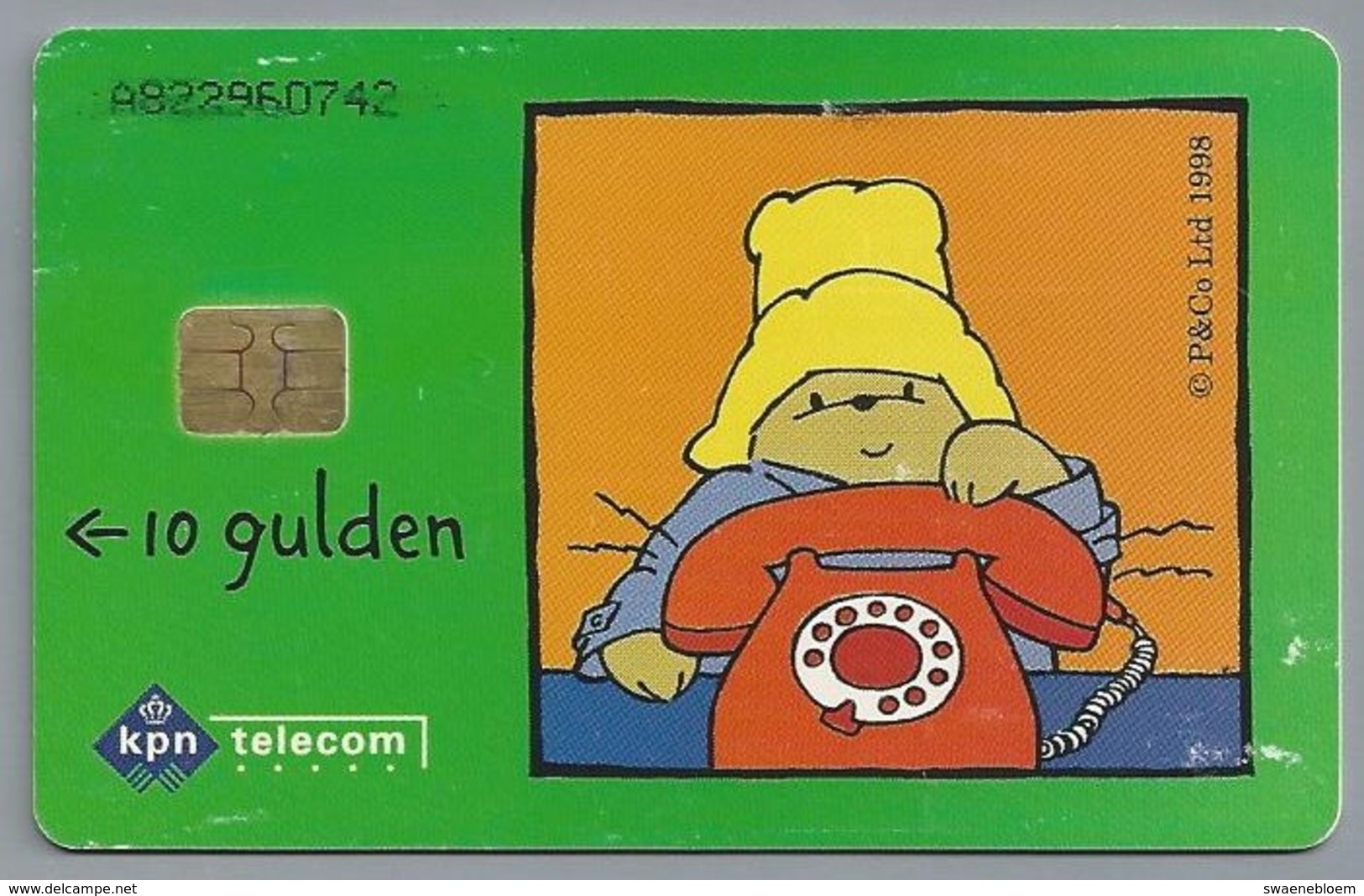 NL.- Telefoonkaart. PTT Telecom. 10 Gulden. Paddington 1958 - 1998. A822 - Stripverhalen