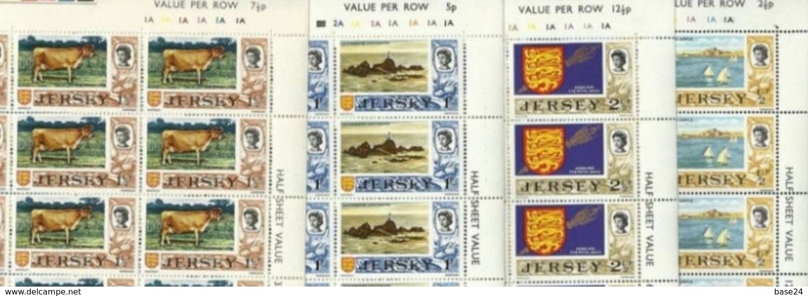 1970/71 Jersey DEFINITIVA DECIMALE  DECIMAL CURRENCY 50 Serie Di 15v. In Foglio MNH** Sheet - Jersey