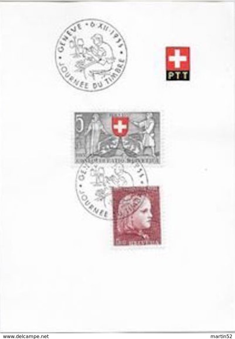 Schweiz-Suisse: PTT-Bögli Mit 5er PJ+PP JOURNÉE DU TIMBRE GENÈVE 6.XII.1953 (Uhrmacher - Horloger) - Horlogerie