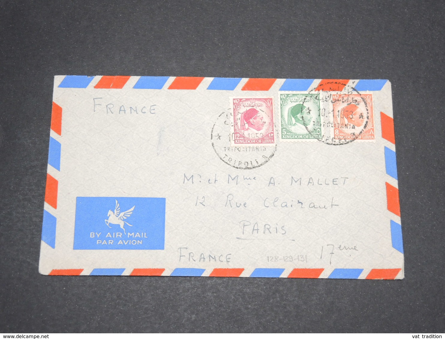 LIBYE - Enveloppe De Tripoli Pour La France En 1953 , Affranchissement Tricolore - 14055 - Libye