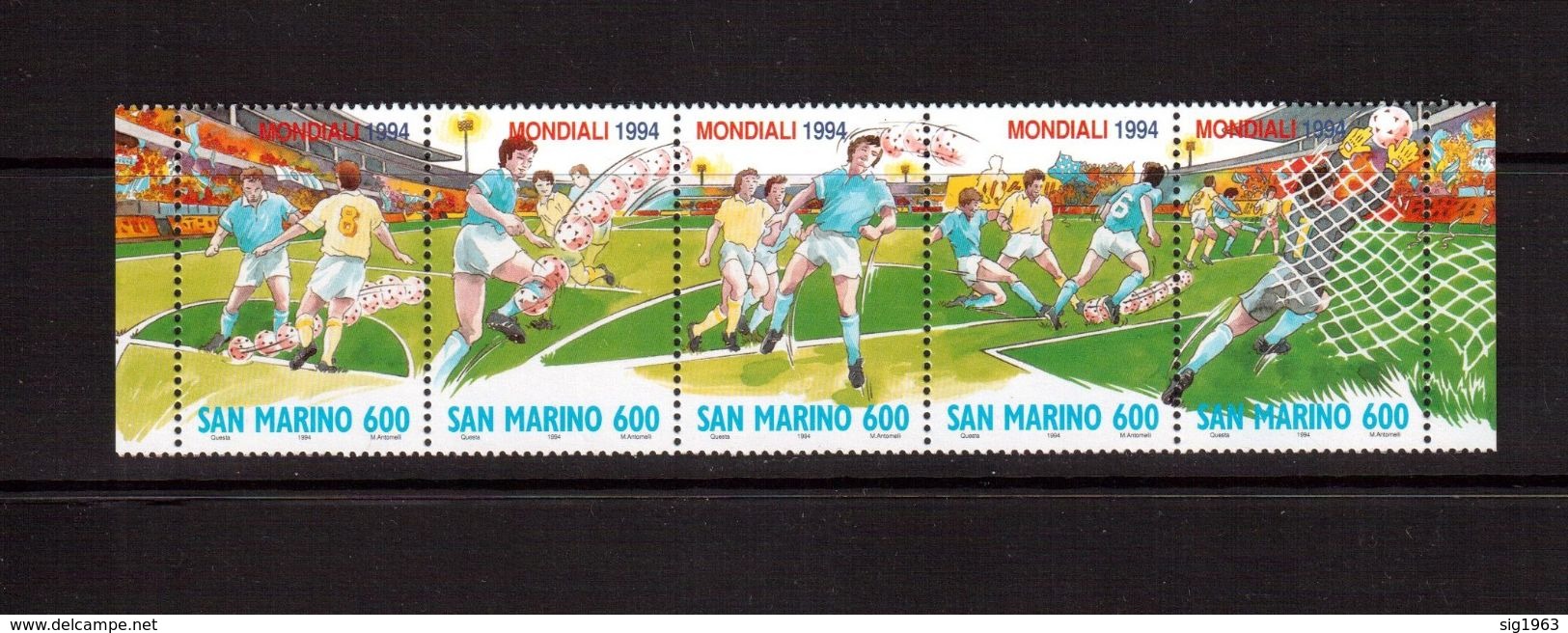 San Marino-1994,(Mi.1577-1581),Football, Soccer, Fussball,calcio,MNH - 1994 – USA