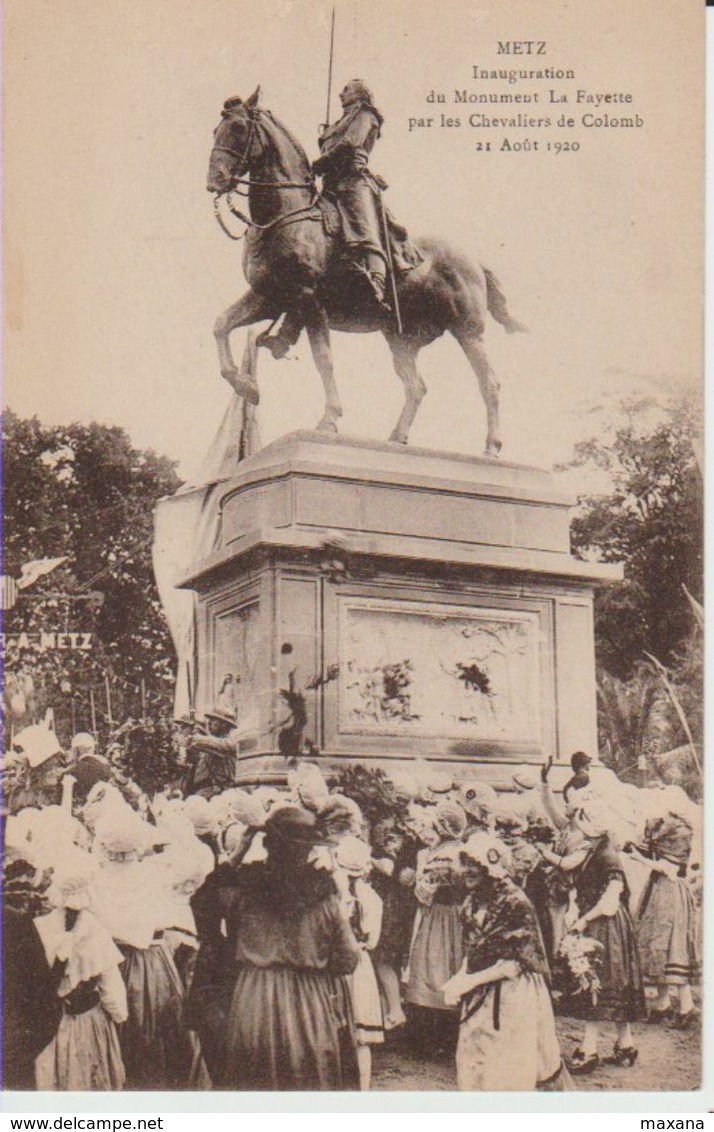 57MET20 - METZ -  Inauguration Du Monument La Fayette Par Les Chevaliers De Colomb - Metz