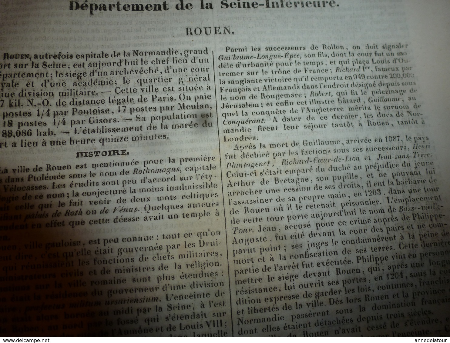 1935 SEINE INFERIEURE -Rouen  (Antiquités-Caractère-Langage-Curiosités-Industrie Commerciale.-Variétés-Population-etc) - Autres & Non Classés