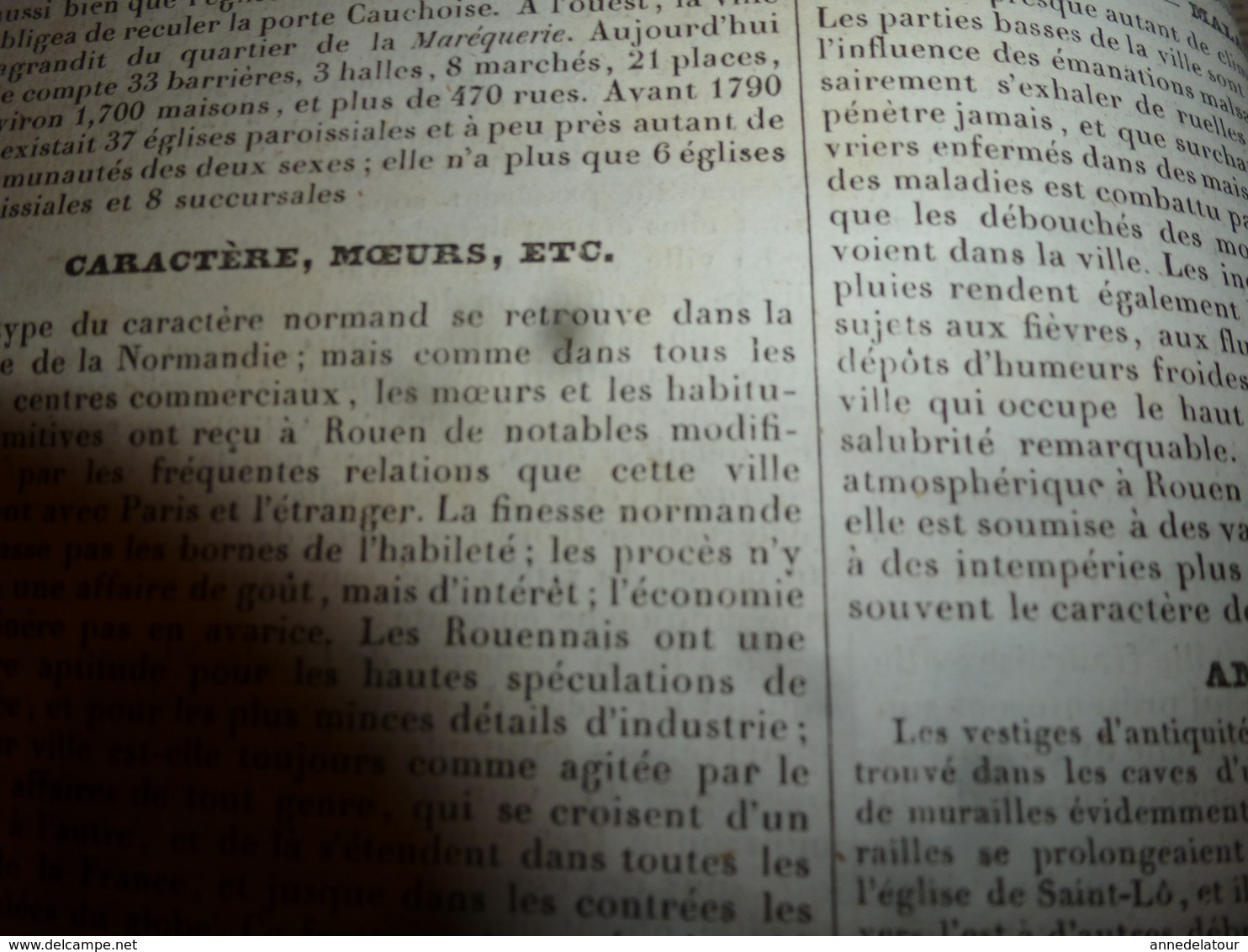 1935 SEINE INFERIEURE -Rouen  (Antiquités-Caractère-Langage-Curiosités-Industrie commerciale.-Variétés-Population-etc)