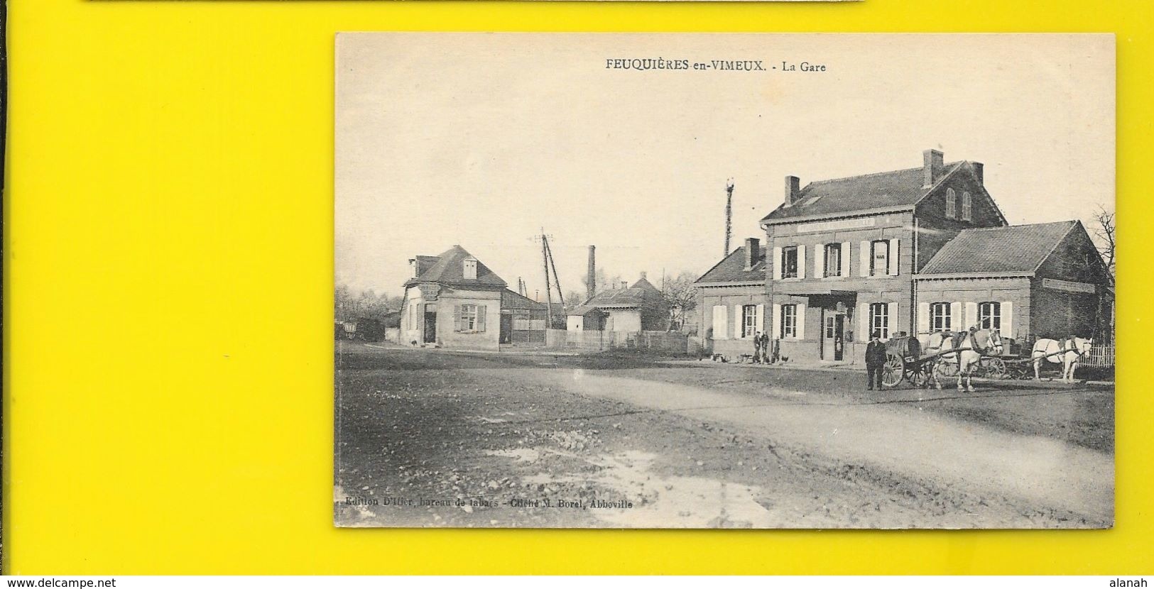 FEUQUIERES En VIMEUX Rare La Gare (Borel) Somme (80) - Feuquieres En Vimeu