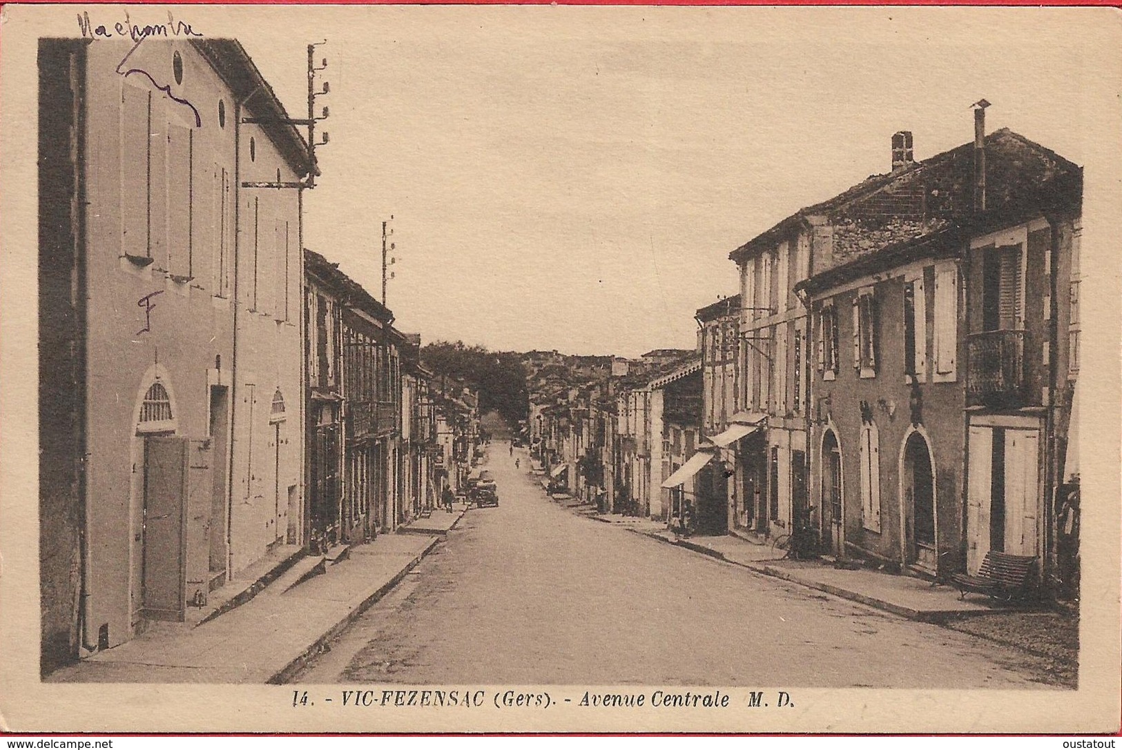 32 - Gers - Vic-Fezensac - Avenue Centrale - Extrêmement Rare - Vic-Fezensac