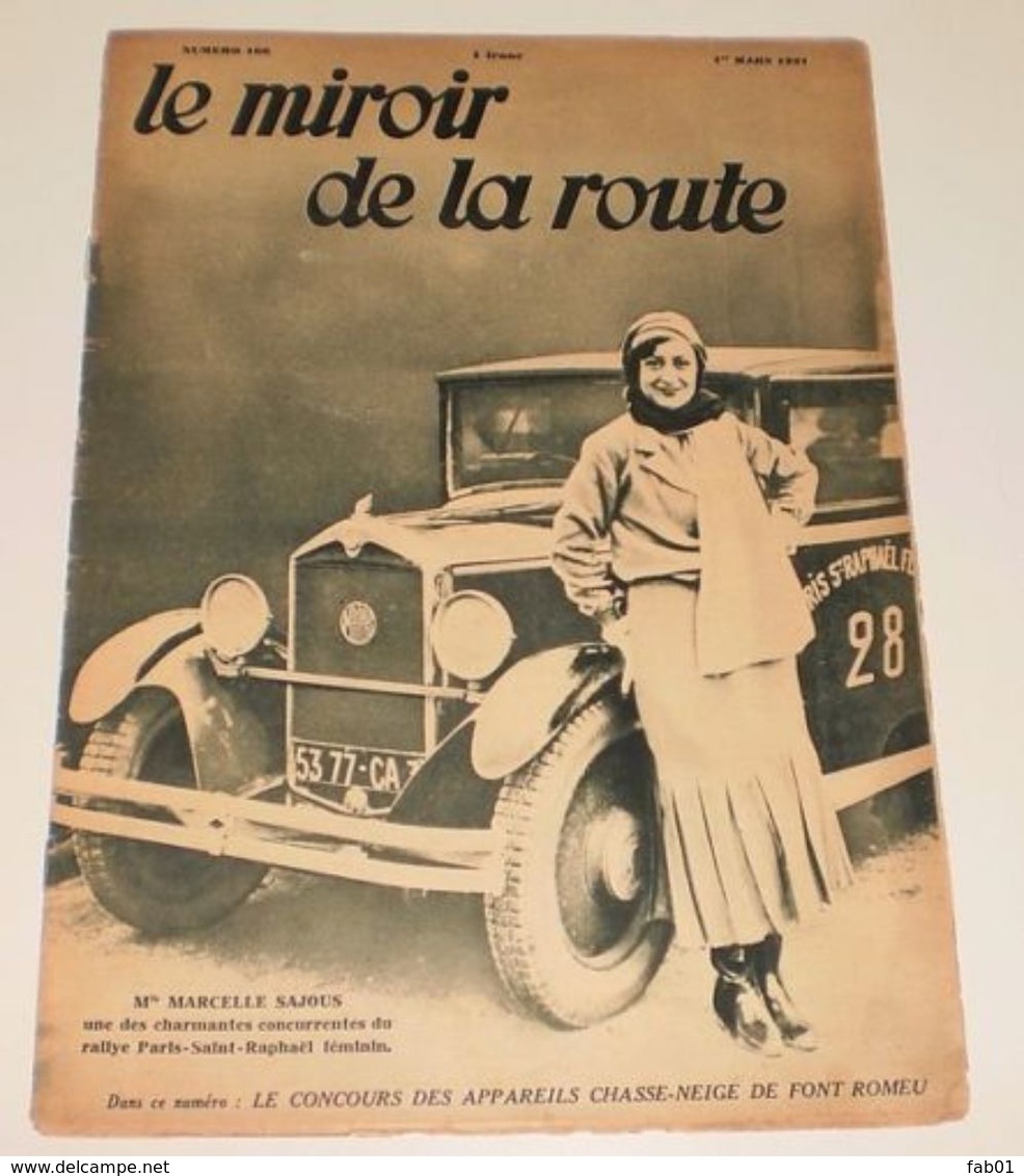 Le Miroir De La Route Du 1er Mars 1931.(Saint Raphaël-Font Romeu) - 1900 - 1949