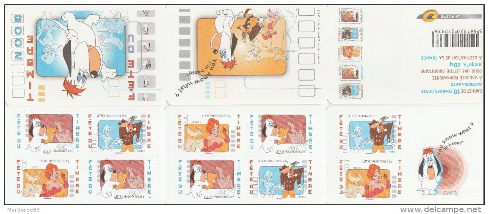 CARNET 10 TIMBRES ADHESIFS  VALIDITE PERMANENTE JOURNEE DU TIMBRE 2008 TEX AVERY NEUF** - BC160 - BC 160 -        TDA247 - Commémoratifs