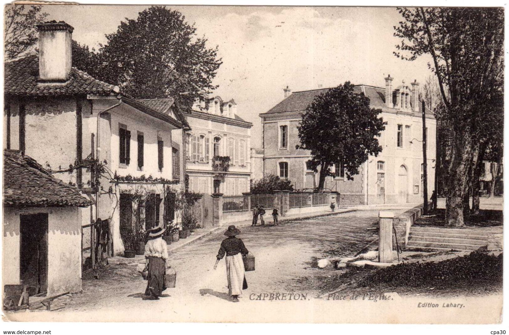 CPA LANDES.CAPBRETON.PLADE DE L'EGLISE - Capbreton