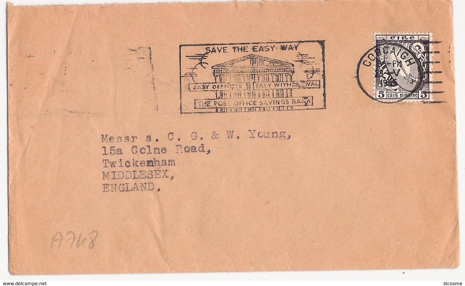 A748 - Lettre D'Irlande De 1965 - Oblitérée à Cork Le 28/05/1965 - Briefe U. Dokumente