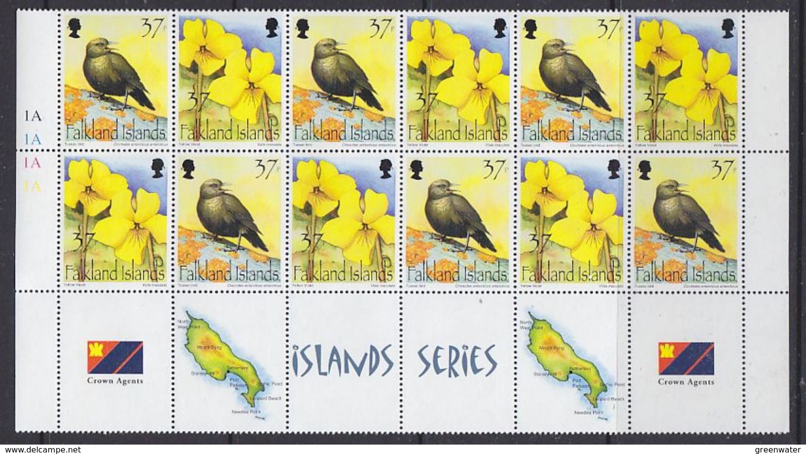 Falkland Islands 2001 Carcass Island Strip  6x4v + Labels  ** Mnh (F6913) - Falklandeilanden