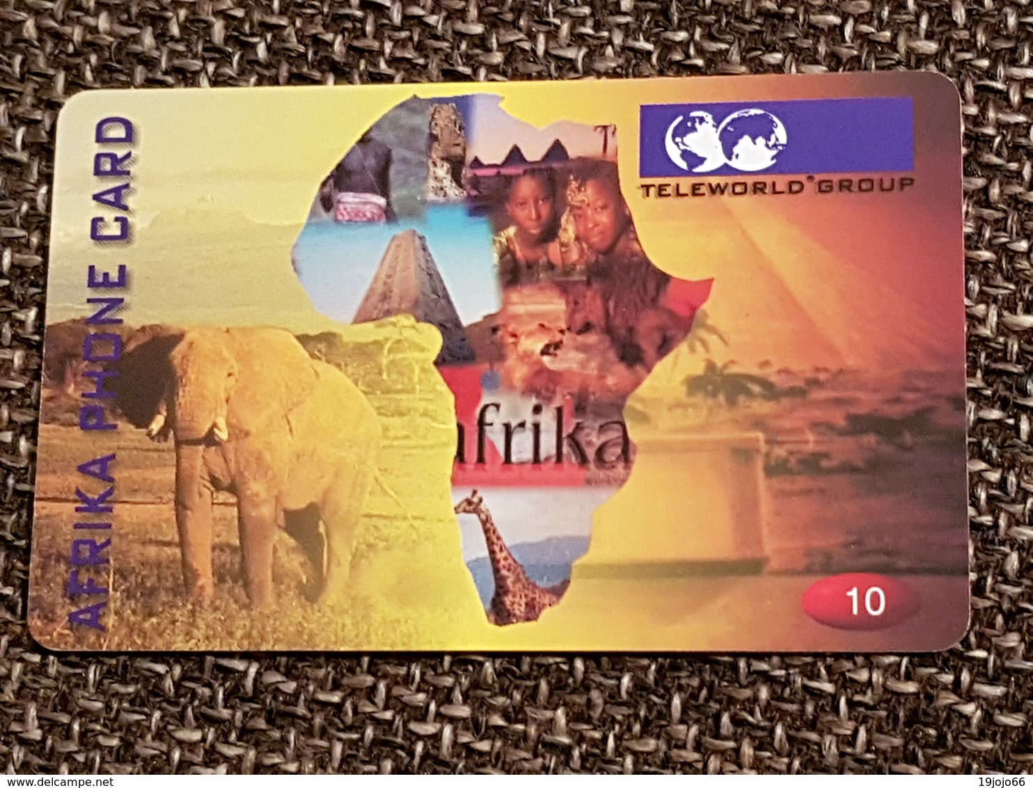 Afrika  - 10 Euro - Elefant   -   Used Condition - [2] Prepaid