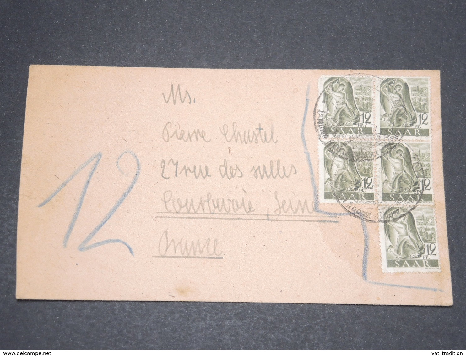 SARRE - Enveloppe Pour La France , Période 1947 - L 14123 - Lettres & Documents