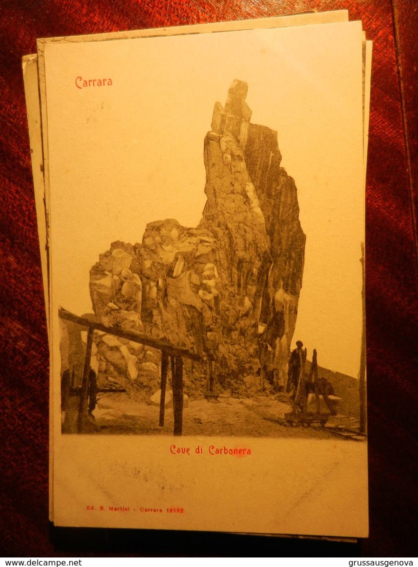9514) CAVE DI CARRARA CAVA DI CARBONERA NON VIAGGIATA 1902 CIRCA RETRO NON DIVIS - Carrara
