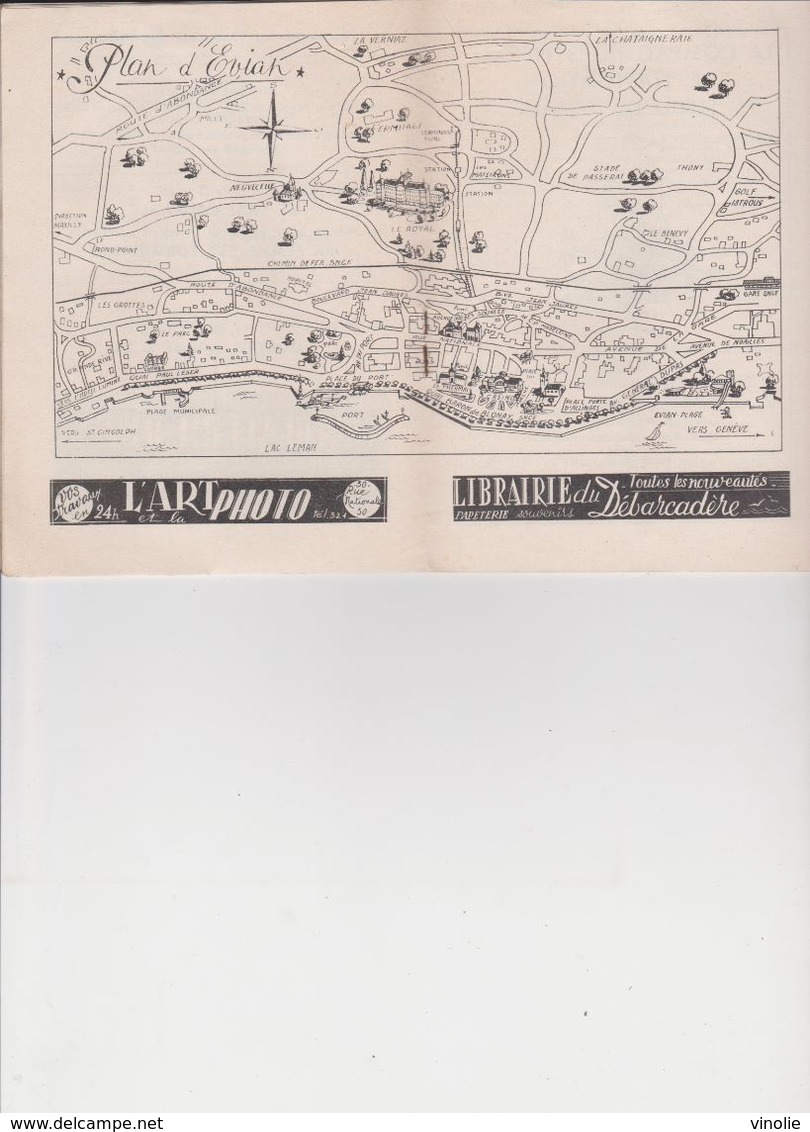 VP-GF.18-333 :  EVIAN-CACHAT. EQUILIBRE SANTE.  SEMAINE DU 27 AOUT AU 2 SEPTEMBRE 1951 - Dépliants Touristiques