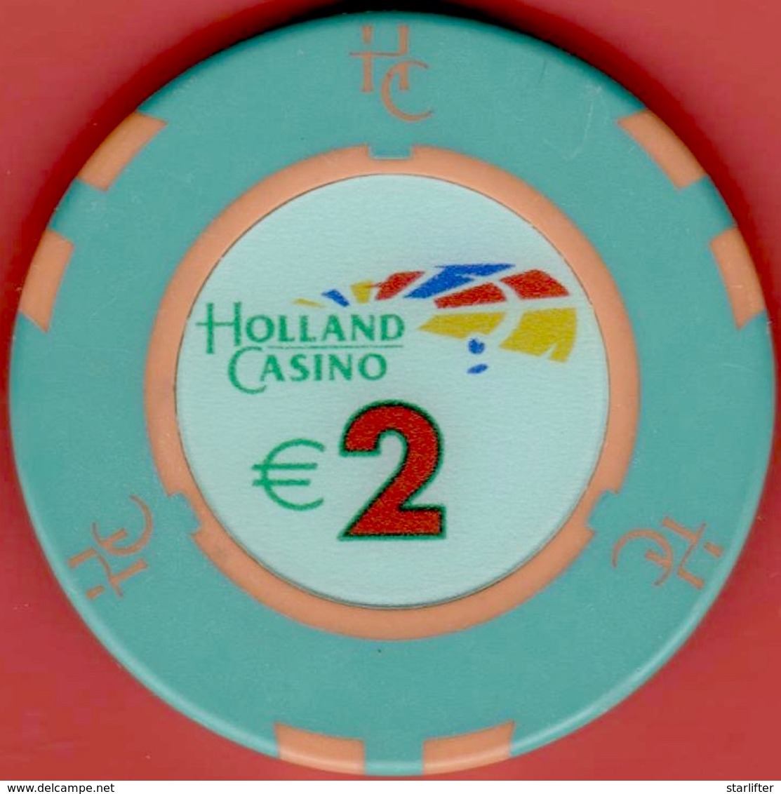 €2 Casino Chip. Holland Casino, Netherlands. L19. - Casino