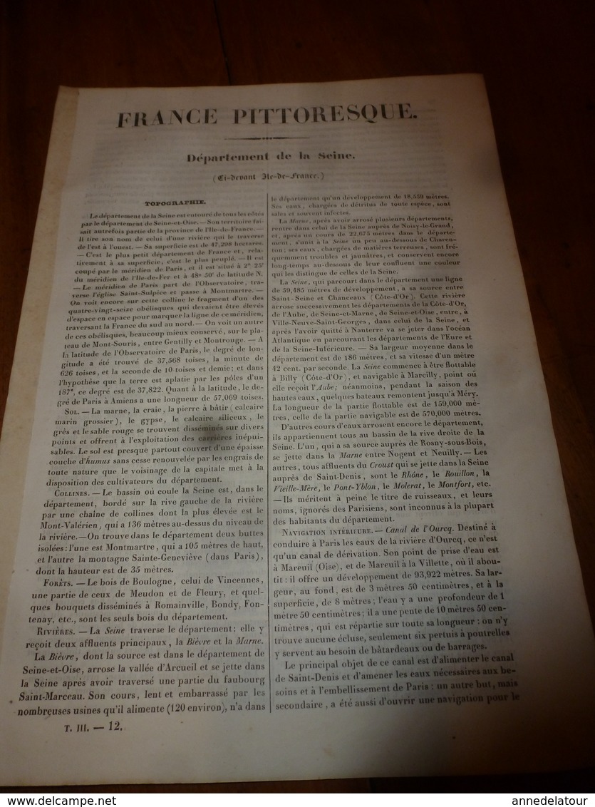 1935 SEINE Île-de-France (Histoire Naturelle-Villes Et Châteaux-Population-Industrie Et Commerces -etc) - Autres & Non Classés