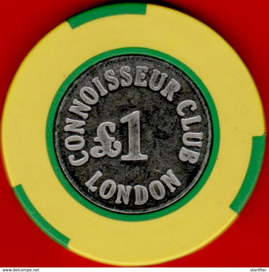 £1 Casino Chip. Connoisseur Club, London, U.K. L20. - Casino