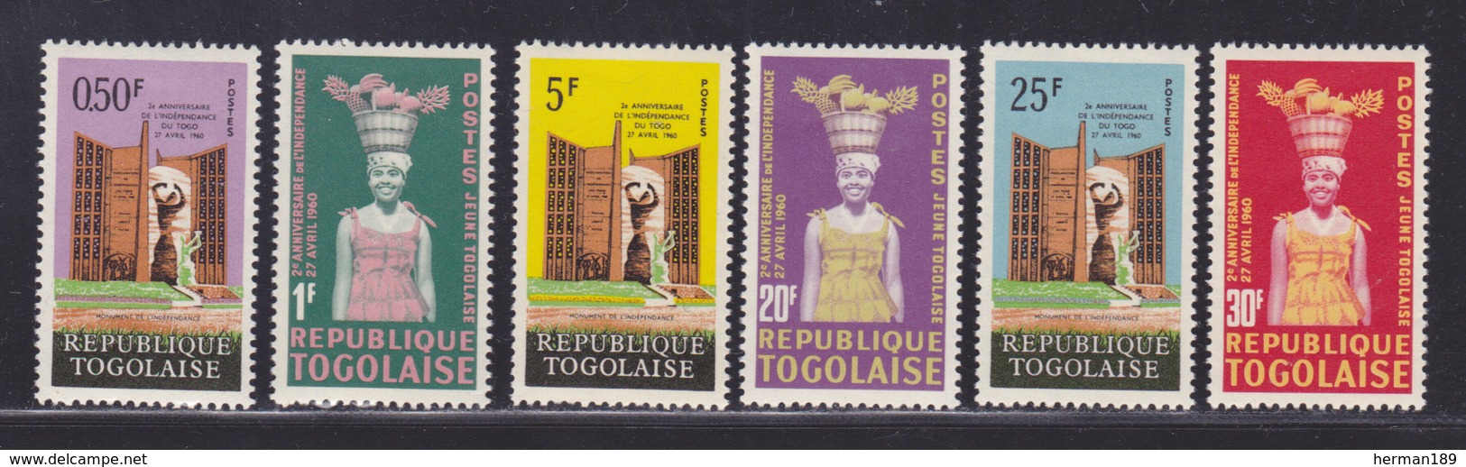 TOGO N°  355 à 360 ** MNH Neufs Sans Charnière, TB (D5402) Anniversaire De L'indépendance - Togo (1960-...)