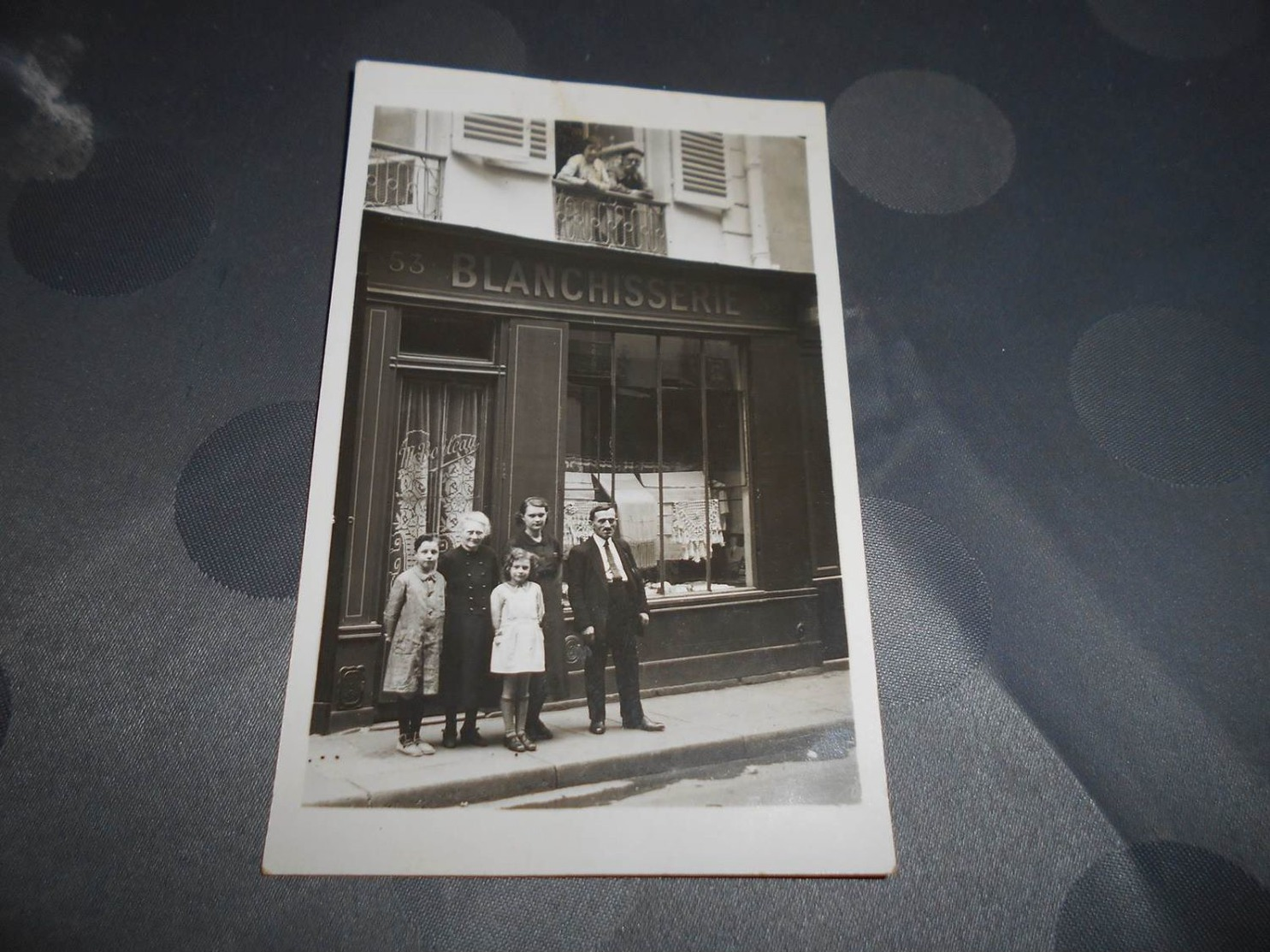 410 - Carte-Photo , Devanture De Magasin , Blanchisserie Boileau - Autres & Non Classés