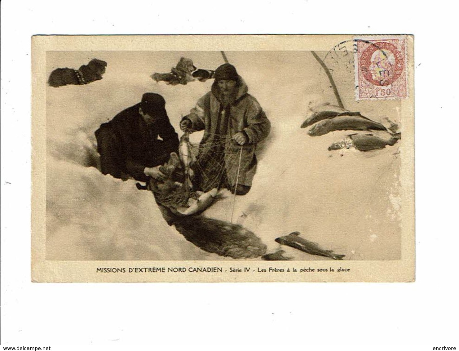 Cpa MISSION EXTREME NORD CANADIEN  Série IV Les Frères à La Peche Sous La Glace - Autres & Non Classés