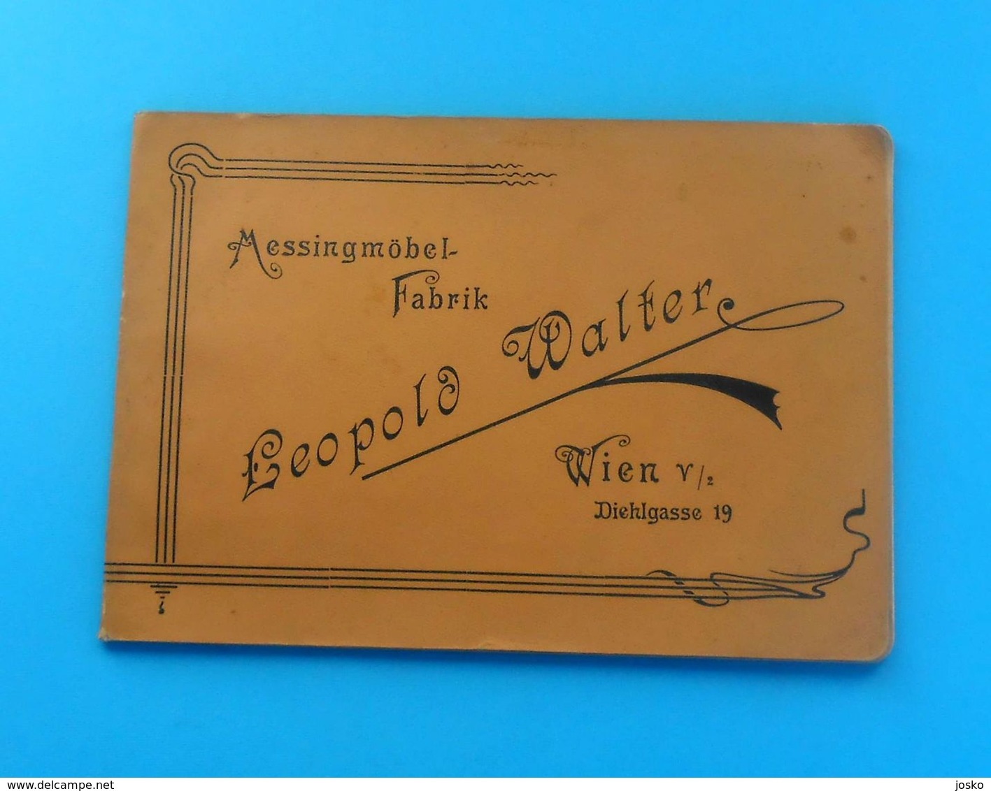 LEOPOLD WALTER (WIEN) MESSINGMOBEL FABRIK Austria Antique Catalog 1880s * Brass Furniture Osterreich Katalog Vienna RR - Catálogos