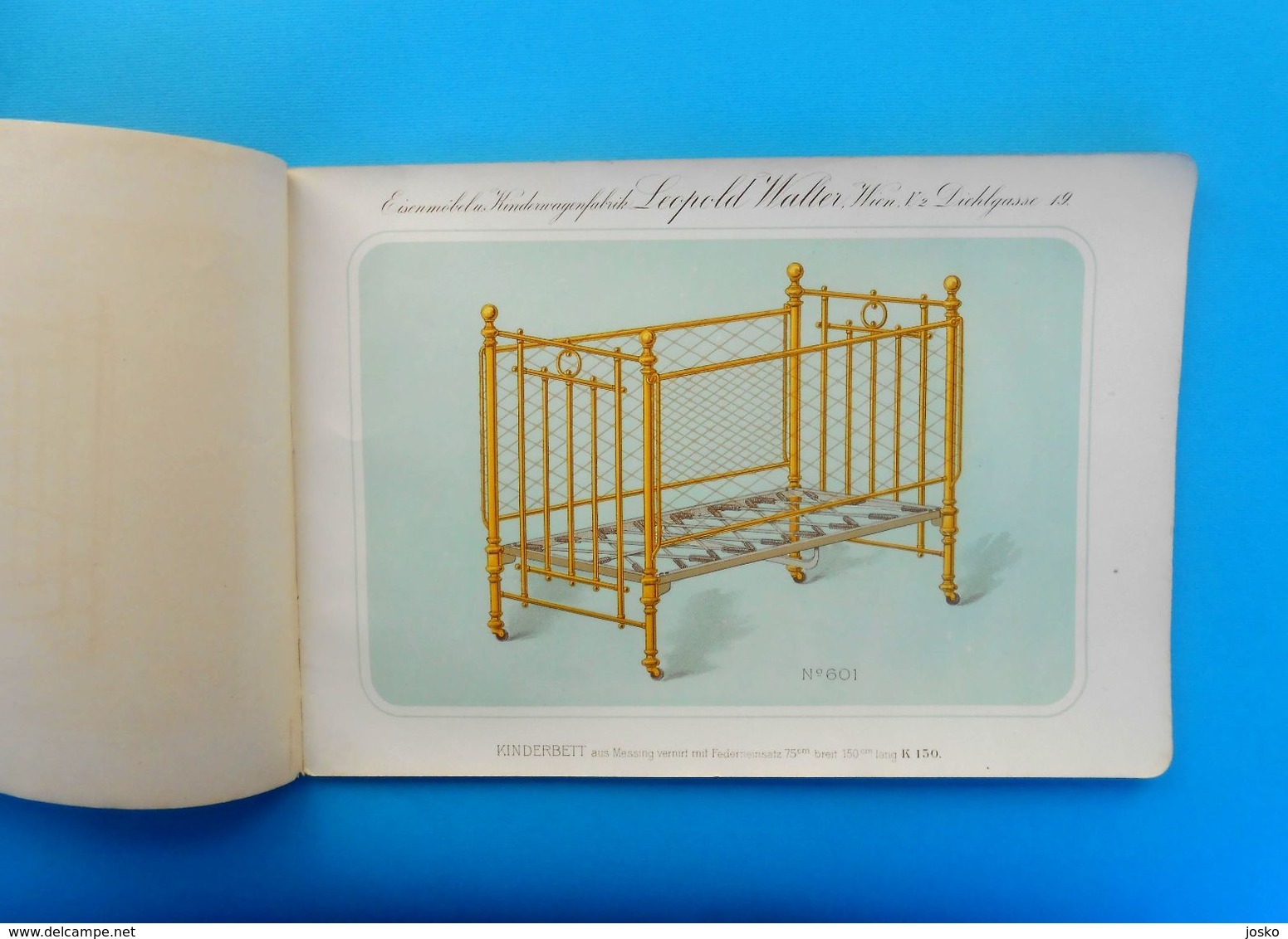 LEOPOLD WALTER (WIEN) MESSINGMOBEL FABRIK Austria Antique Catalog 1880s * Brass Furniture Osterreich Katalog Vienna RR - Catálogos